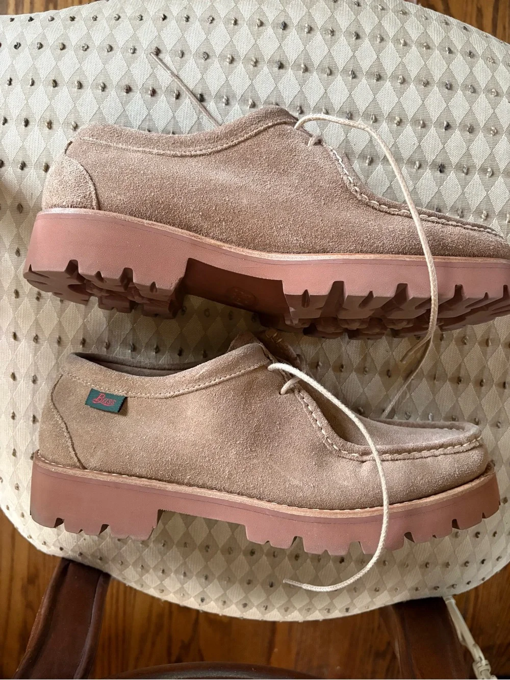G.H. Bass Wallace Tan Suede Mocs Men’s 9.5EE 9.5 Wide Approx Women’s 11 W EUC